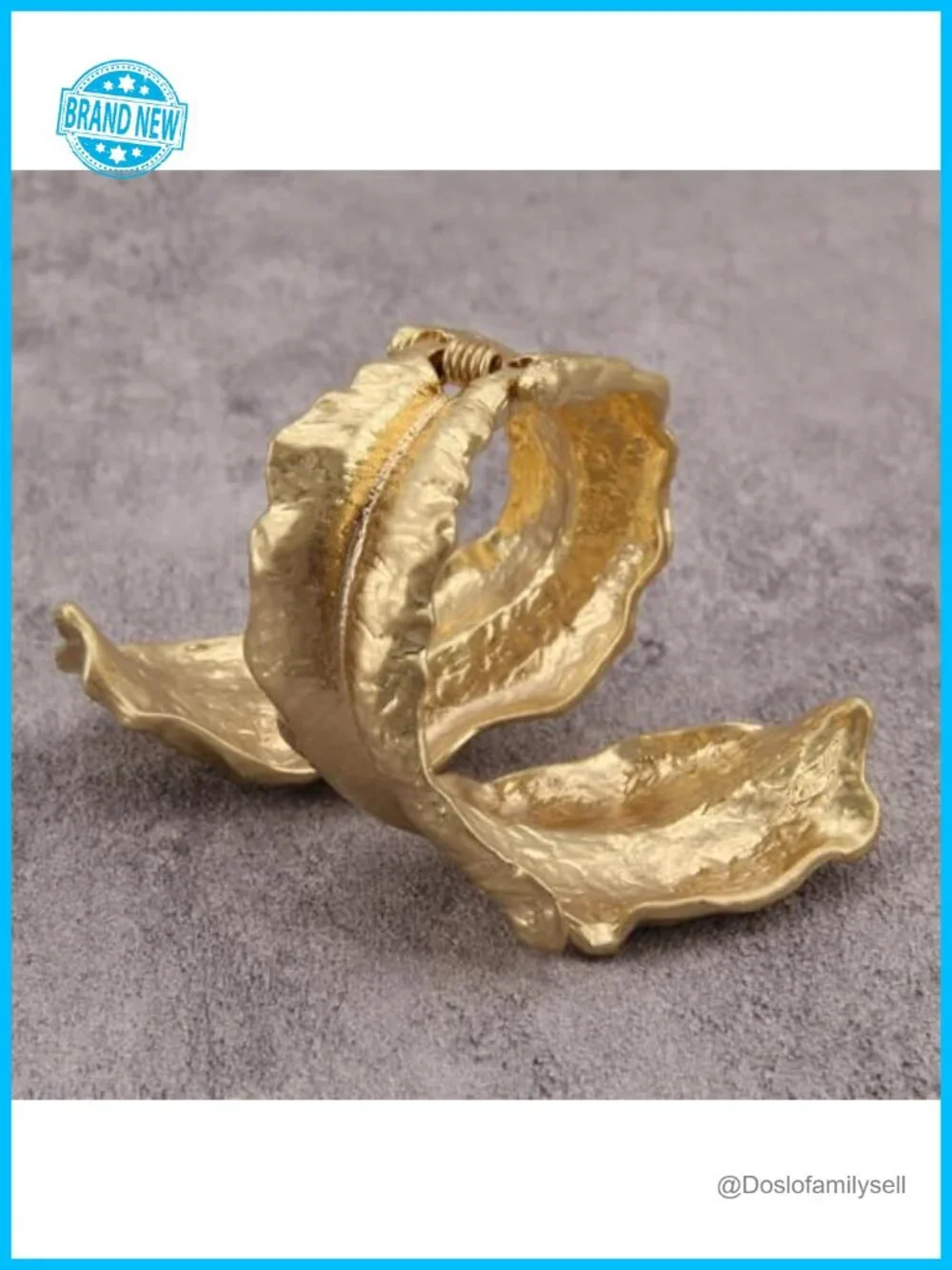 Chunky Cuff Bracelet Open Bangle Stackable Stretch Bead Copper Jewelry Women
